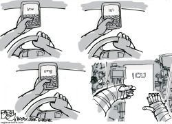 DRIVING DISTRACTED by Pat Bagley