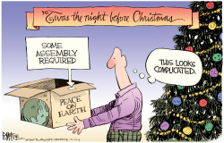PEACE ON EARTH SOME ASSEMBLY REQUIRED  by Rick McKee