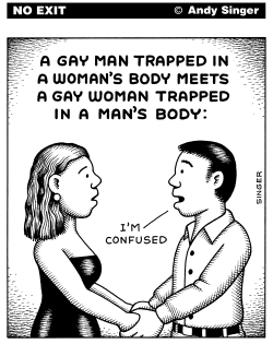 Gay man trapped in womans body by Andy Singer