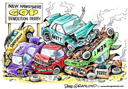 GOP DEMOLITION DERBY NH by Dave Granlund