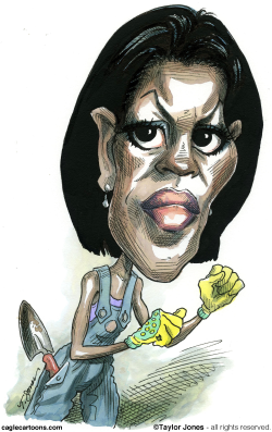 MICHELLE OBAMA GUARDS HER TURF -  by Taylor Jones