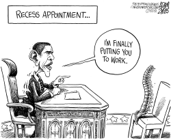 OBAMA RECESS APPOINTMENT by Adam Zyglis
