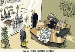 MORMONS GLITTER BOMBED by Pat Bagley