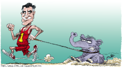 ROMNEY AND GOP DOGGIE  by Daryl Cagle