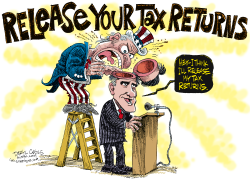 ROMNEY TAX RETURNS  by Daryl Cagle
