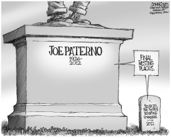 PATERNO DEATH MISREPORTING BW by John Cole