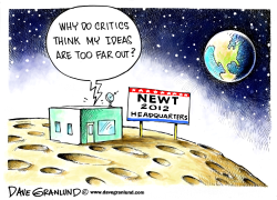 NEWT GINGRICH MOON BASE PLAN by Dave Granlund