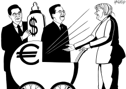 HU, WEN, EURO, MERKEL by Rainer Hachfeld