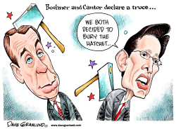 BOEHNER AND CANTOR TRUCE by Dave Granlund