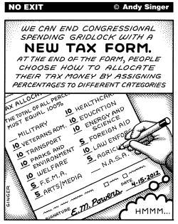NEW TAX FORM by Andy Singer