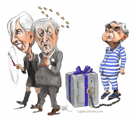 IMF AND EU DELIVERING BAILOUT PACKAGES TO GREECE by Riber Hansson
