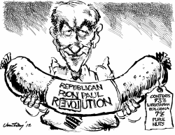 RON PAUL MOSTLY BOLOGNA, A LITTLE NUTS by Jim Day