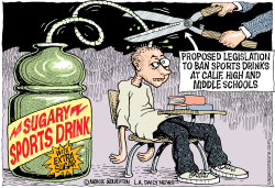 LOCAL-CA SUGARY SPORTS DRINK BAN  by Monte Wolverton