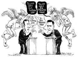 REPUBLICAN DEBATE AND JESUS by Daryl Cagle