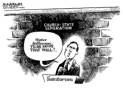 SANTORUM CHURCH STATE SEPARATION by Jimmy Margulies