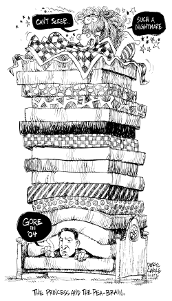 PRINCESS AND THE PEA BRAIN by Daryl Cagle