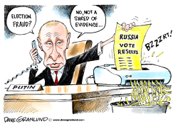 PUTIN AND ELECTION FRAUD by Dave Granlund