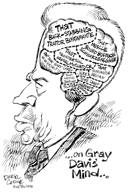 GRAY DAVIS MIND by Daryl Cagle