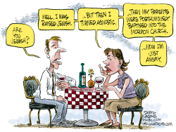 MORMON POSTHUMOUS BAPTISM CAFE  by Daryl Cagle