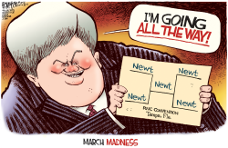 NEWTS MARCH MADNESS by Rick McKee