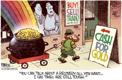 ST PATRICKS CASH FOR GOLD by Rick McKee