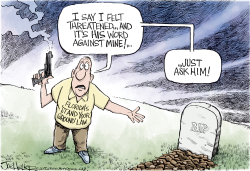 STAND YOUR GROUND LAW by Joe Heller