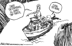 CARVILLE JOINS KERRY by Mike Keefe