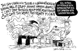 GAY MARRIAGE REPUBLICANS by Daryl Cagle