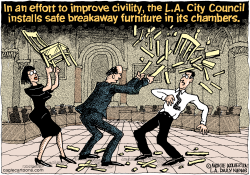 LOCAL-CA LA CITY COUNCIL MEETING INCIVILITY  by Monte Wolverton