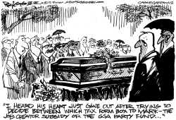 DEATH BY TAXES by Milt Priggee