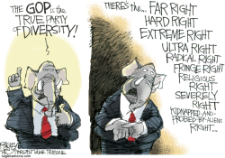 GOP RIGHT TURN ONLY by Pat Bagley