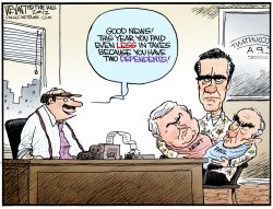 ROMNEYS LIL DEPENDENTS by Christopher Weyant