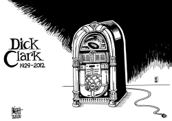 DICK CLARK, RIP, B/W by Randy Bish