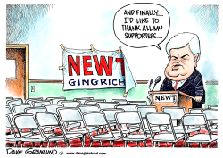 NEWT GINGRICH DROPS OUT by Dave Granlund
