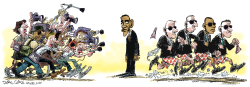 OBAMA MEDIA AND SECRET SERVICE  by Daryl Cagle