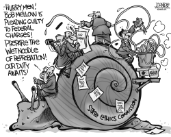 LOCAL PA  STATE ETHICS COMMISSION SNAIL BW by John Cole