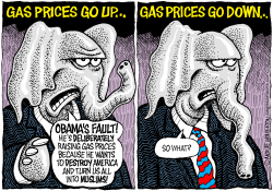 GAS PRICES DROP  by Monte Wolverton