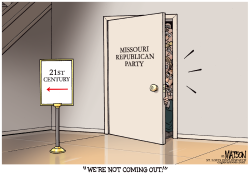 LOCAL MO-REPUBLICAN PARTY WON'T COME OUT OF THE CLOSET- by R.J. Matson