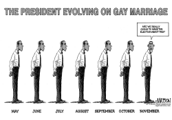 OBAMA EVOLVING ON GAY MARRIAGE by R.J. Matson