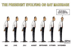 OBAMA EVOLVING ON GAY MARRIAGE- by R.J. Matson