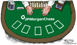 JP MORGAN CHASE GAMBLING  by Daryl Cagle