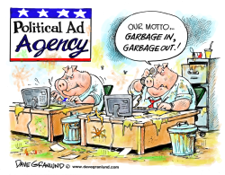 POLITICAL ADS AND GARBAGE by Dave Granlund