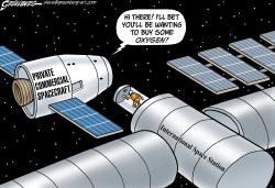 Commercial spaceflights by Steve Greenberg