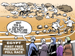 POLL RACE IN EGYPT by Paresh Nath