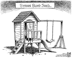 SYRIAN BLOOD SHED by Adam Zyglis