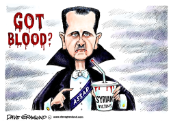 ASSAD AND SYRIAN BLOOD by Dave Granlund