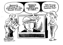 TRUMP AND BIRTHER ISSUE by Jimmy Margulies