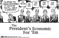 PRESIDENT'S ECONOMIC FORUM by Mike Keefe