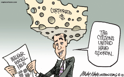 WALKER RECALL FAILS  by Mike Keefe