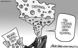 WALKER RECALL FAILS  by Mike Keefe